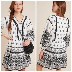 NWT Anthropologie Francine Eyelet and Embroidered Mini Dress